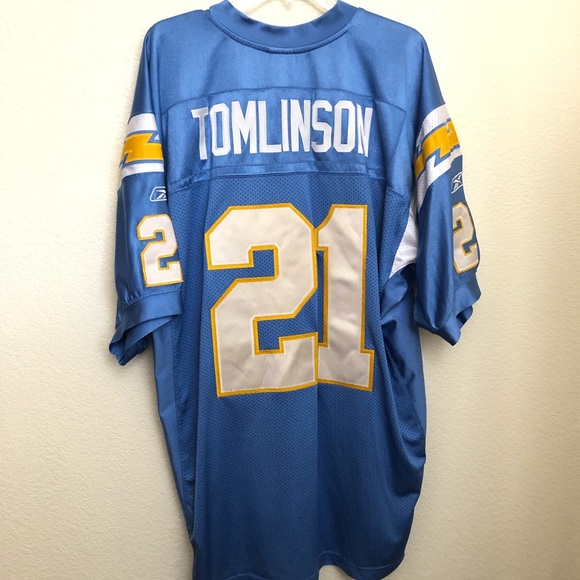 REEBOK Equipment NFL Sz 52 Stitched Jersey LaDainian Tomlinson #21 Chargers - Picture 9 of 16